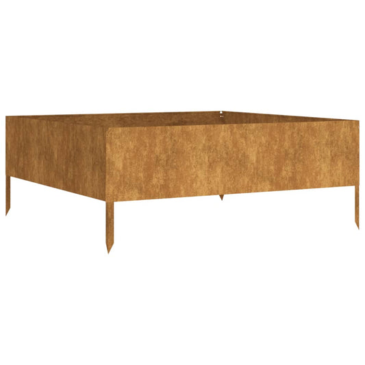 vidaXL Ζαρντινιέρα 100 x 100 x 41 εκ. από Ατσάλι Σκληρυθέν στον Αέρα