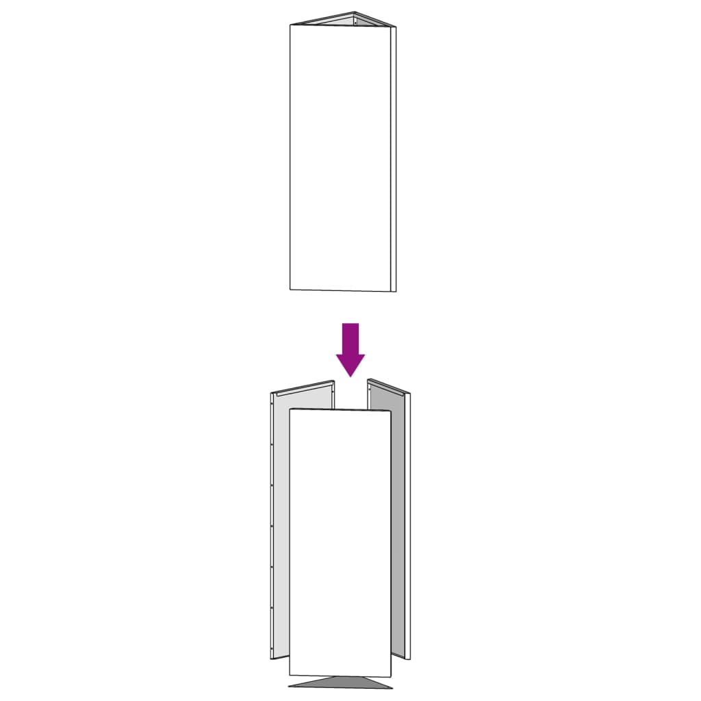 vidaXL Ζαρντινιέρα 30 x 26 x 75 εκ. από Ατσάλι Σκληρυθέν στο Αέρα