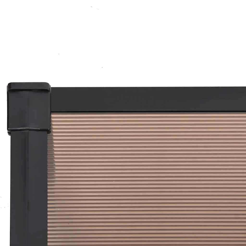 vidaXL Στέγαστρο Πόρτας Μαύρο 239x90 εκ. από Πολυκαρβονικό