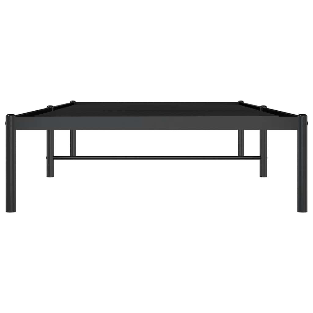 vidaXL Μεταλλικό πλαίσιο κρεβατιού Μαύρο 90x200 cm
