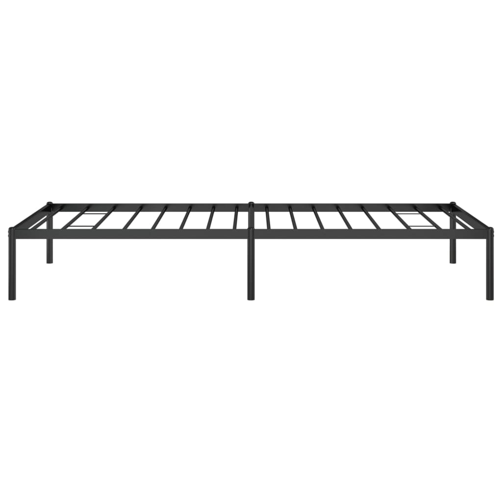 vidaXL Μεταλλικό πλαίσιο κρεβατιού Μαύρο 90x200 cm