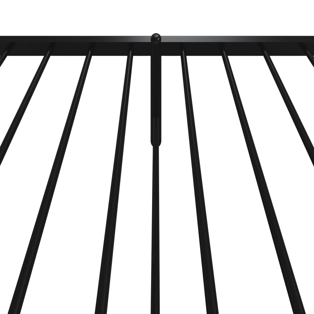 vidaXL Πλαίσιο Κρεβατιού με Κεφαλάρι&Ποδαρικό Μαύρο 90x200 εκ. Μέταλλο