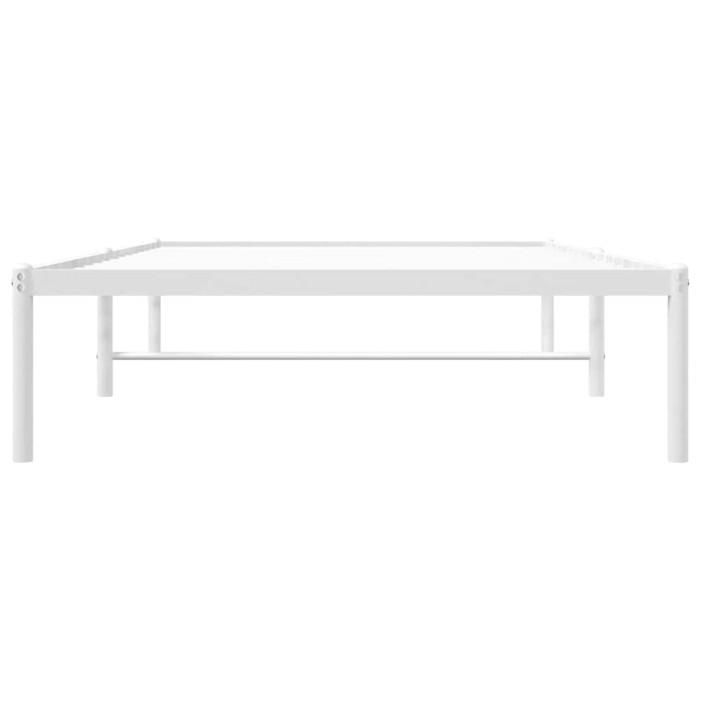 vidaXL Πλαίσιο Κρεβατιού Λευκό 100 x 190 εκ. Μεταλλικό