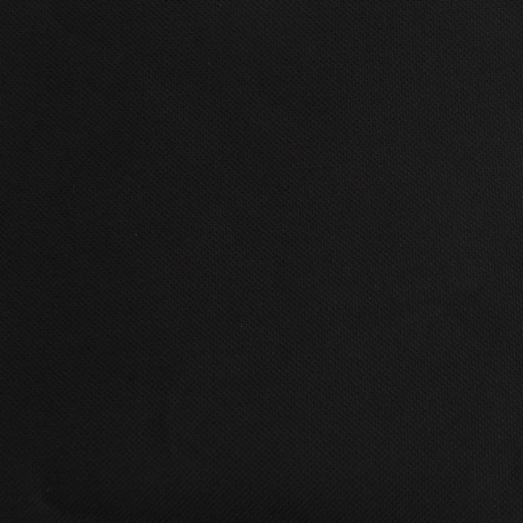 vidaXL Ξαπλώστρα Πτυσ. Μαύρη Ύφ. Oxford/Ατσάλι με Ηλεκτ. Βαφή Πούδρας