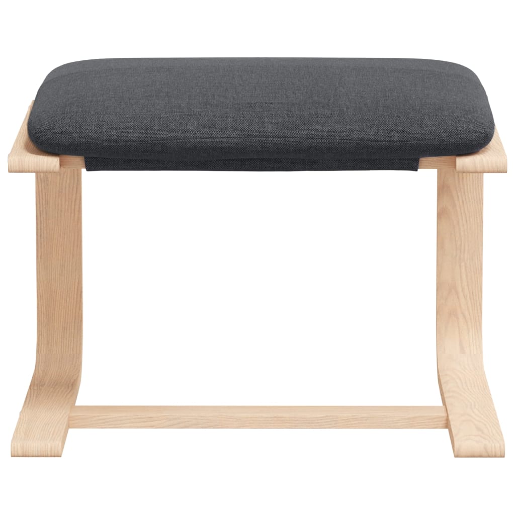 vidaXL Πολυθρόνα Relax Σκούρο Γκρι Υφασμάτινη με Υποπόδιο