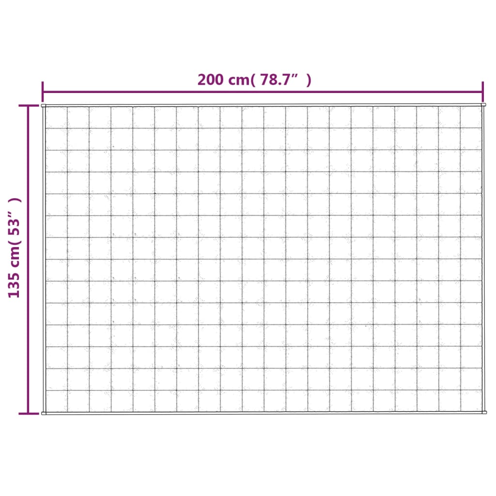 vidaXL Κουβέρτα Βαρύτητας Μπλε 135 x 200 εκ. 10 κ. Υφασμάτινη
