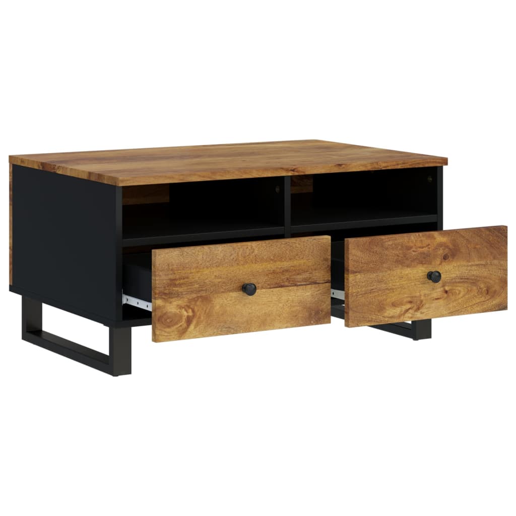 vidaXL Τραπεζάκι Σαλονιού 80x54x40 εκ. Μασίφ Ξύλο Μάνγκο & Επεξ. Ξύλο