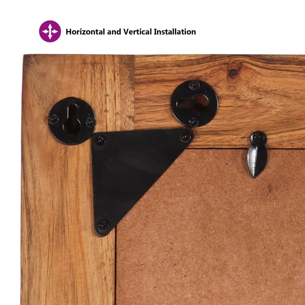 vidaXL Καθρέφτης 70 x 50 εκ. από Μασίφ Ανακυκλωμένο Ξύλο και Γυαλί