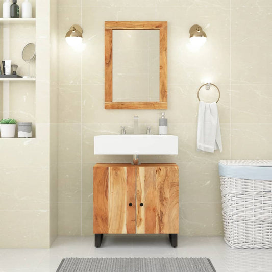 vidaXL Έπιπλο Νιπτήρα 62 x 33 x 58 εκ. Μασίφ Ξύλο Ακακίας & Επεξ. Ξύλο