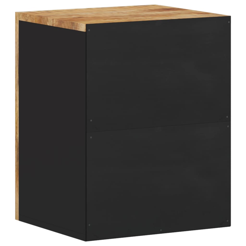 vidaXL Ντουλάπι Μπάνιου Επιτοίχιο 38x33x48 εκ. από Μασίφ Ξύλο Μάνγκο