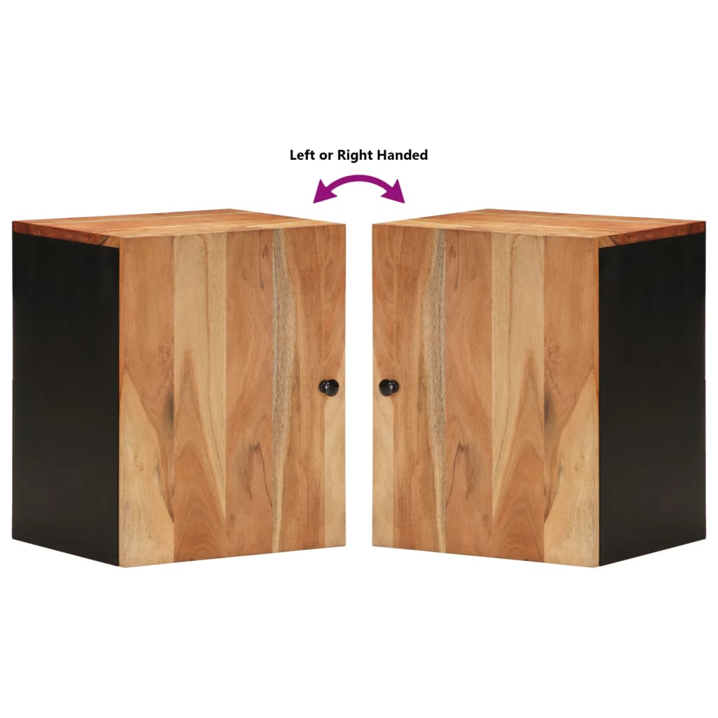 vidaXL Ντουλάπι Μπάνιου Επιτοίχιο 38x33x48 εκ. από Μασίφ Ξύλο Ακακίας