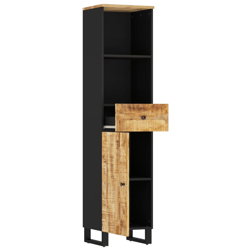 vidaXL Ντουλάπι Μπάνιου 38 x 33 x 160 εκ. από Μασίφ Ξύλο Μάνγκο