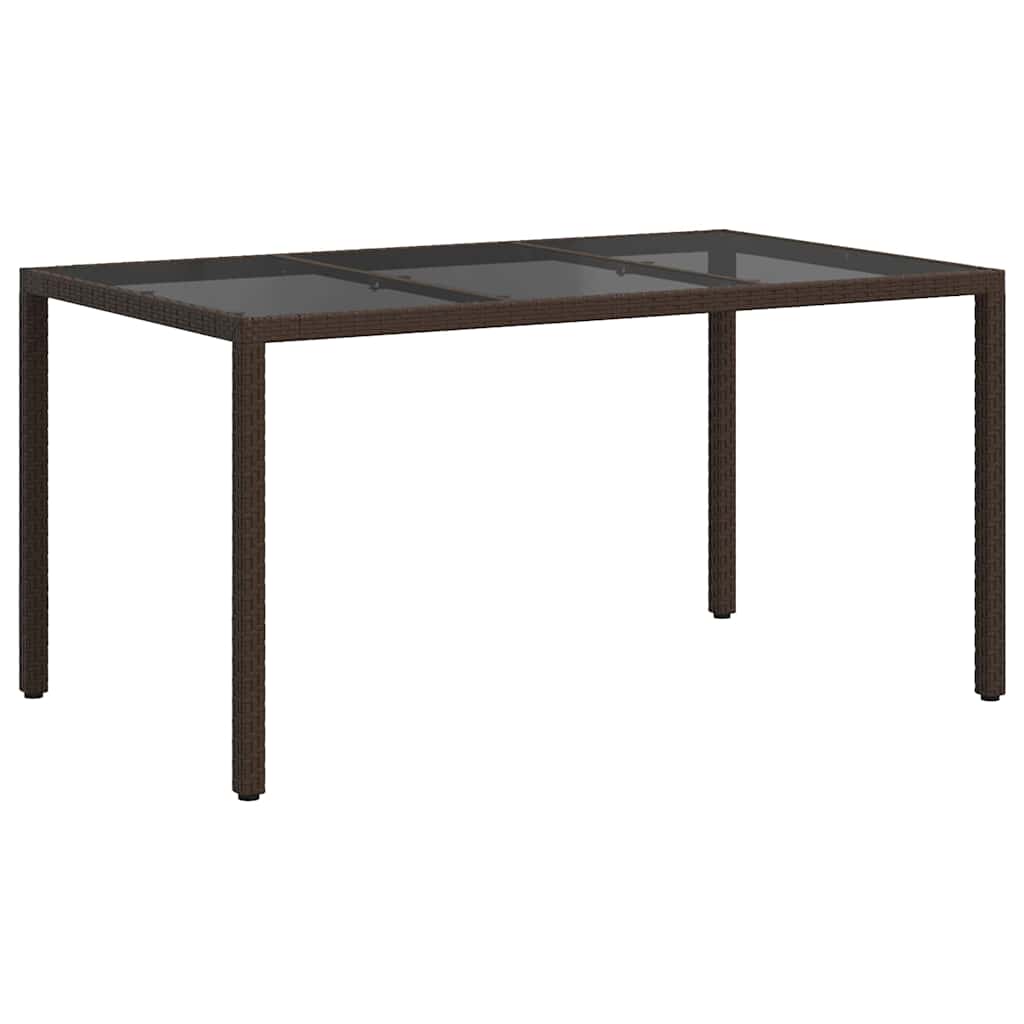 vidaXL Τραπέζι Κήπου Καφέ 150 x 90 x 75 cm συνθετικό ρατάν