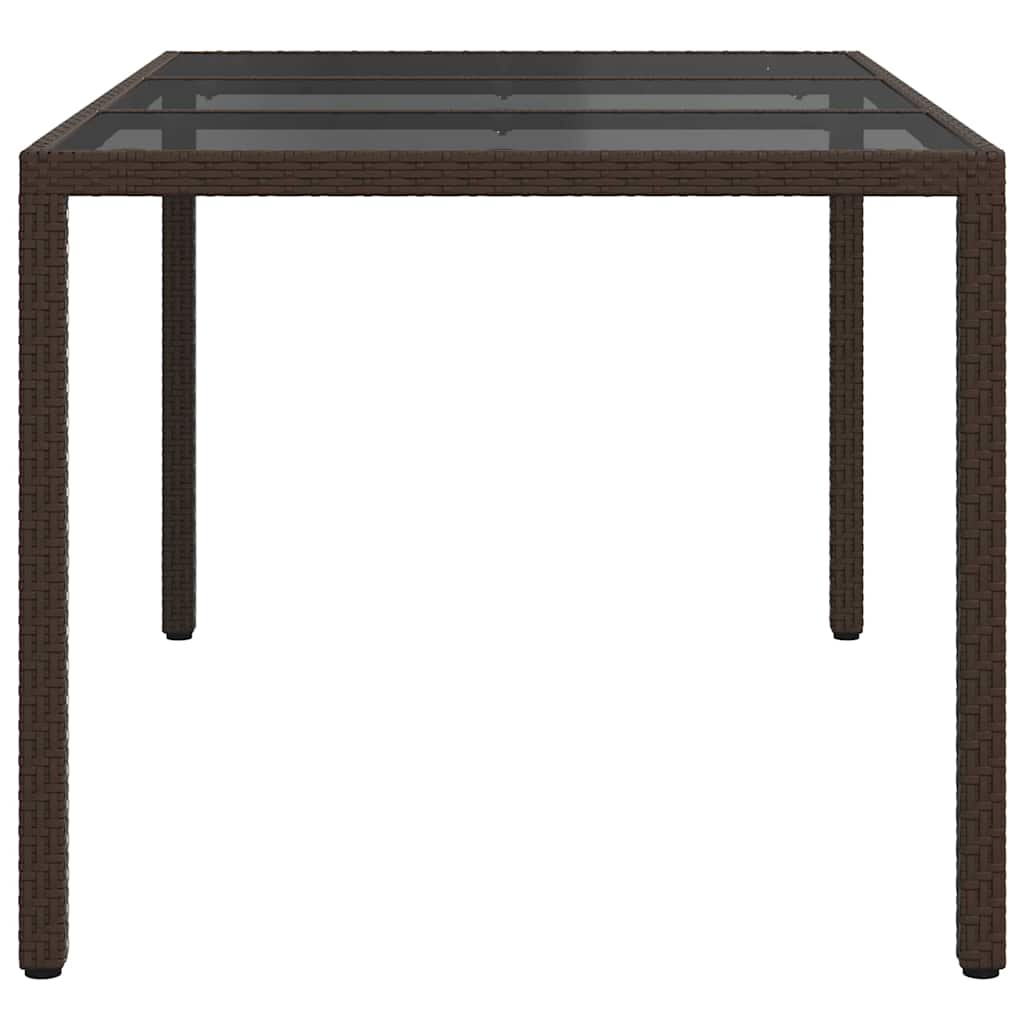 vidaXL Τραπέζι Κήπου Καφέ 150 x 90 x 75 cm συνθετικό ρατάν