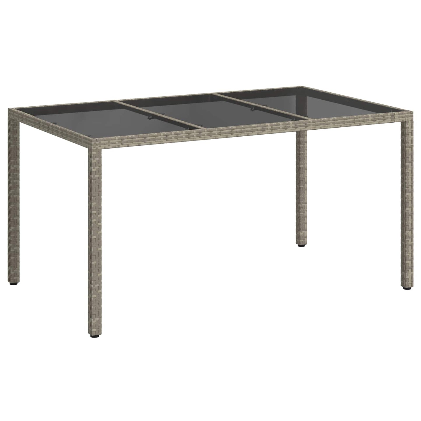 vidaXL Τραπέζι Κήπου Γκρι 150 x 90 x 75 cm συνθετικό ρατάν