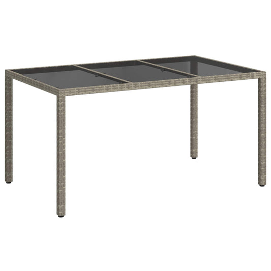 vidaXL Τραπέζι Κήπου Γκρι 150 x 90 x 75 cm συνθετικό ρατάν
