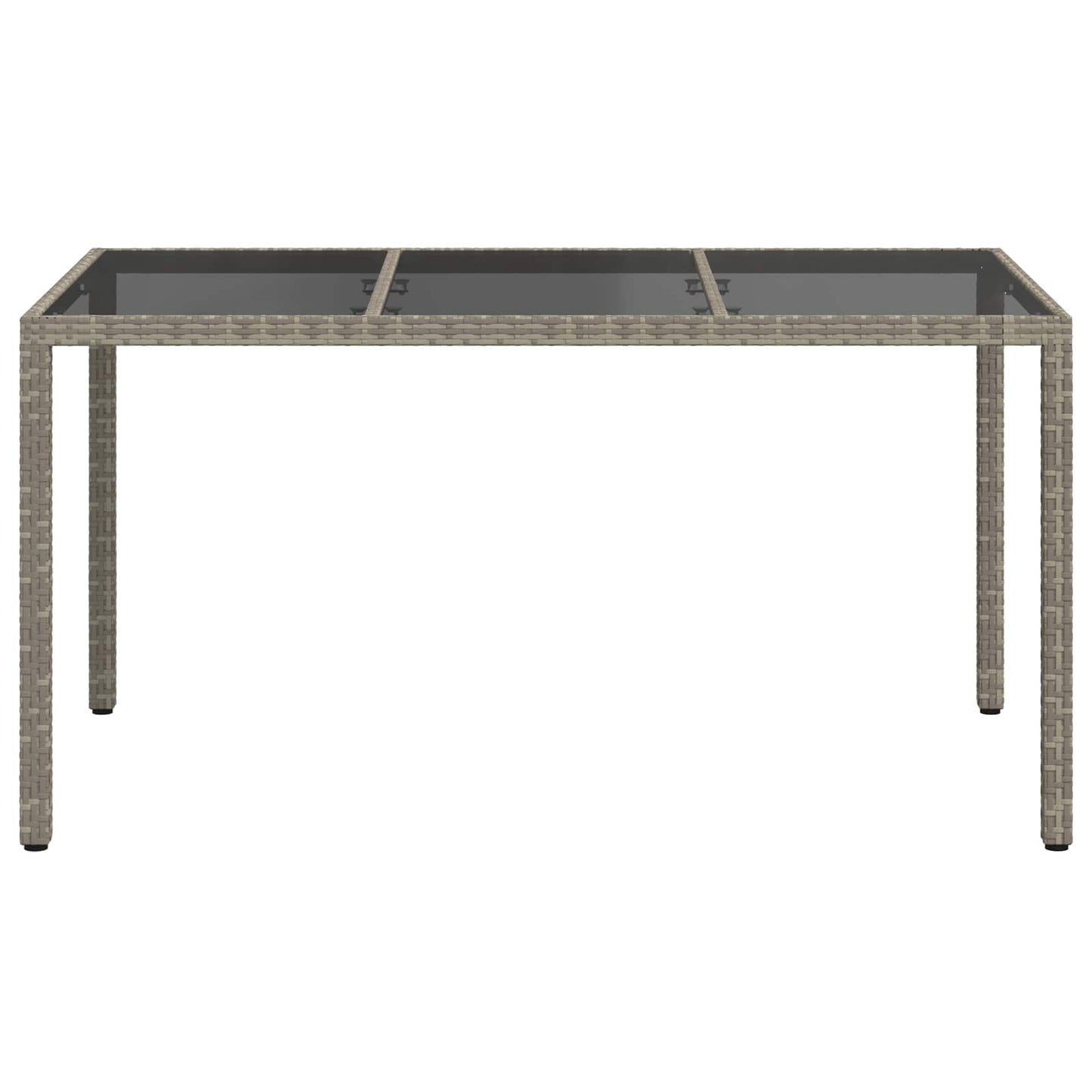 vidaXL Τραπέζι Κήπου Γκρι 150 x 90 x 75 cm συνθετικό ρατάν
