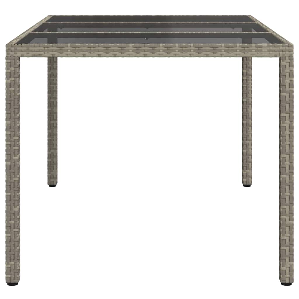 vidaXL Τραπέζι Κήπου Γκρι 150 x 90 x 75 cm συνθετικό ρατάν