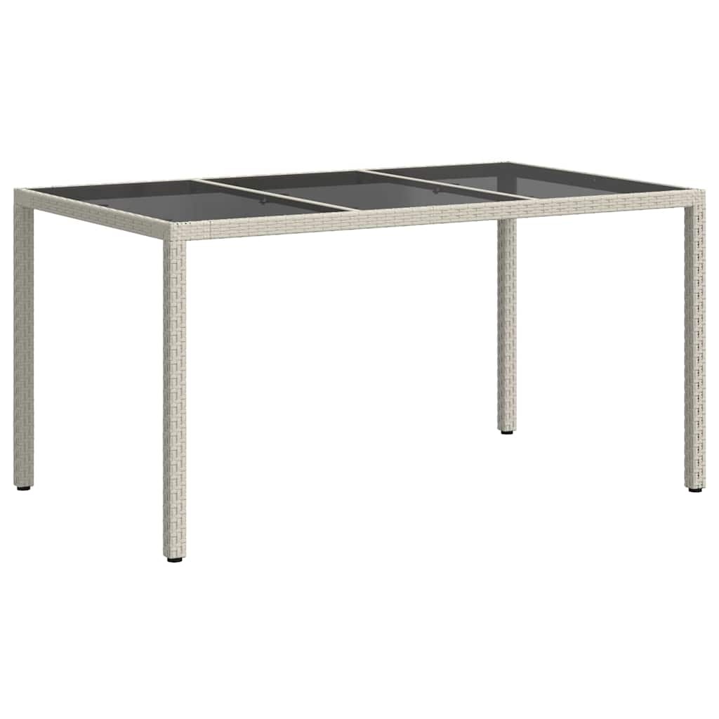 vidaXL Τραπέζι Κήπου Λευκό 150 x 90 x 75 cm συνθετικό ρατάν