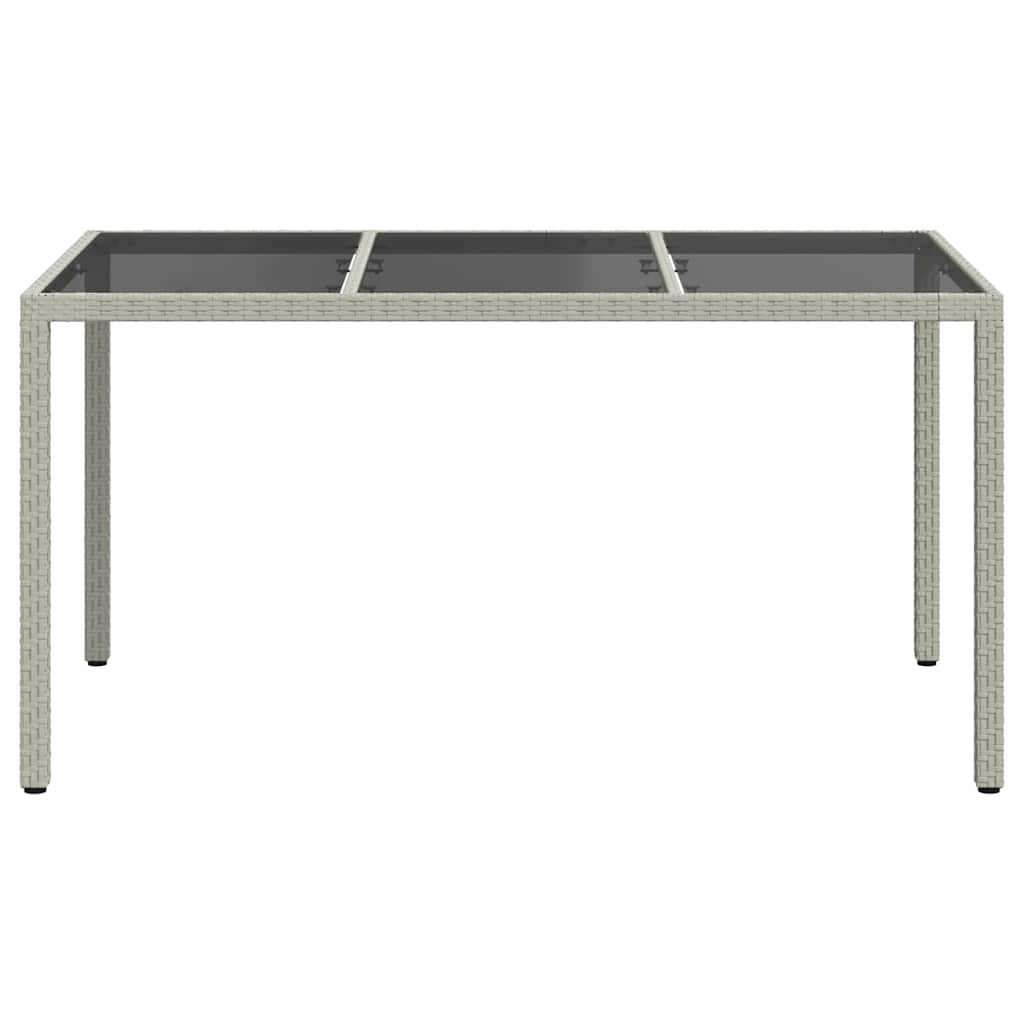 vidaXL Τραπέζι Κήπου Λευκό 150 x 90 x 75 cm συνθετικό ρατάν