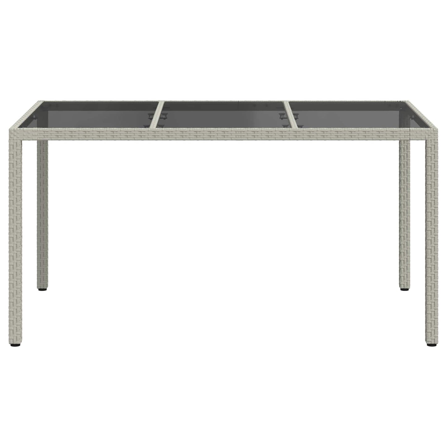 vidaXL Τραπέζι Κήπου Λευκό 150 x 90 x 75 cm συνθετικό ρατάν