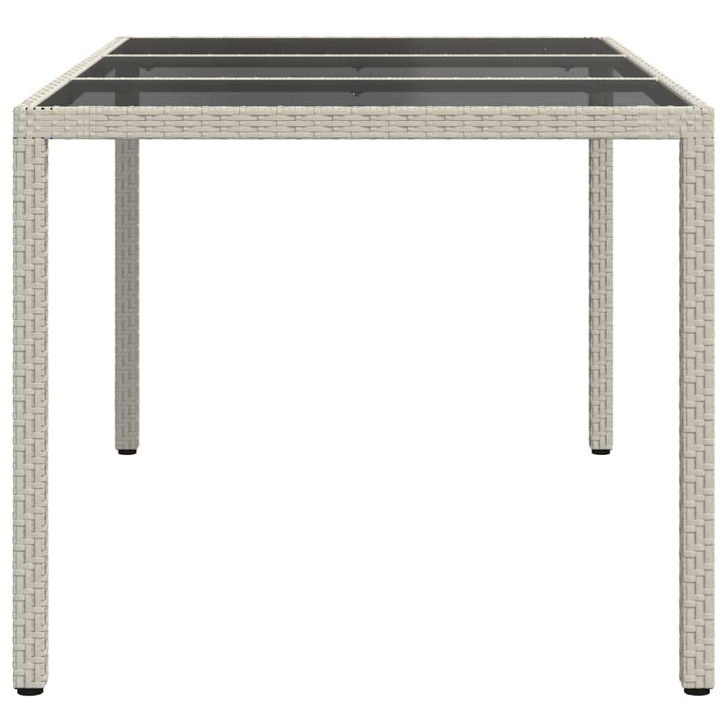 vidaXL Τραπέζι Κήπου Λευκό 150 x 90 x 75 cm συνθετικό ρατάν