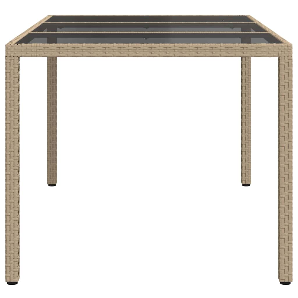 vidaXL Τραπέζι Κήπου Μπεζ 150 x 90 x 75 cm συνθετικό ρατάν
