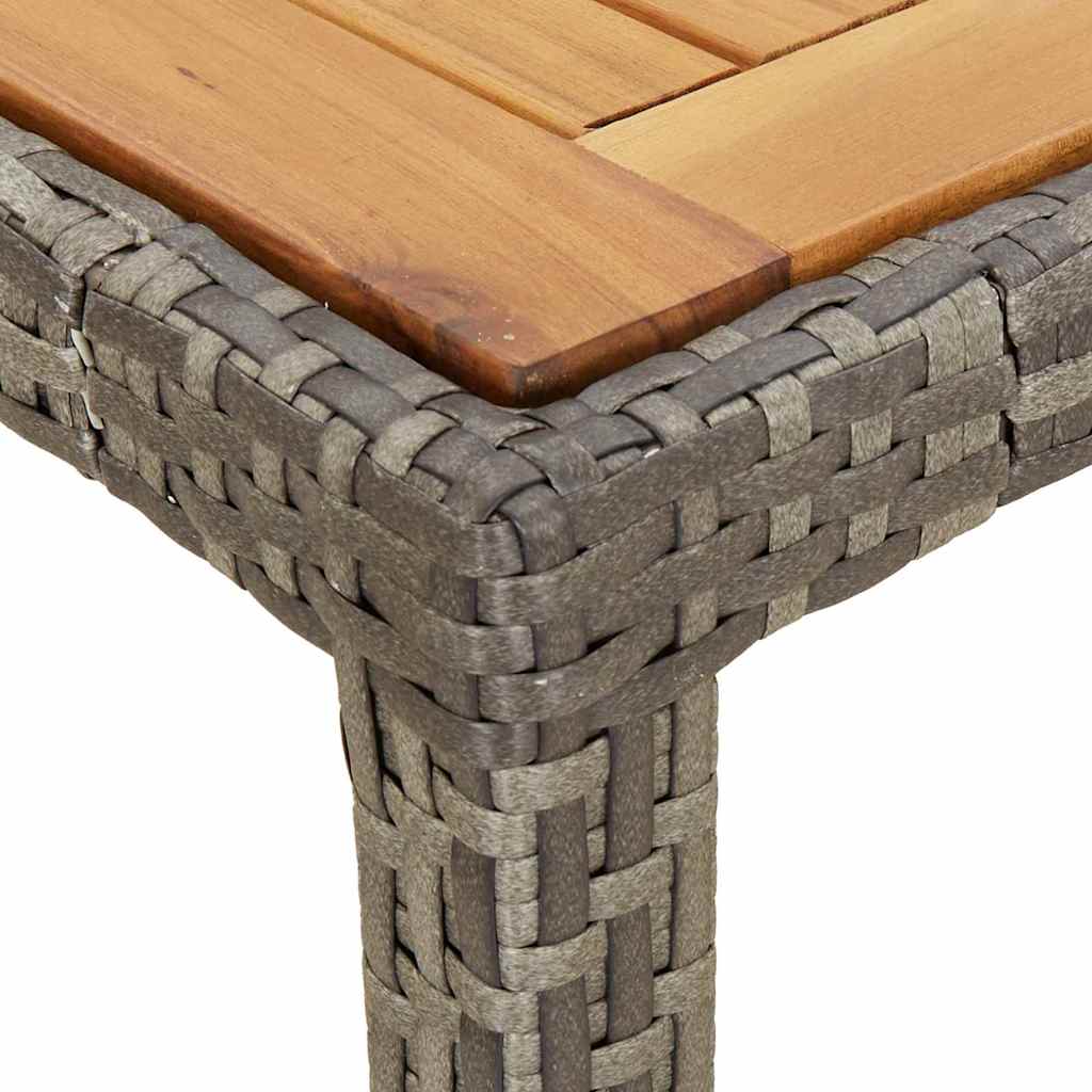 vidaXL Τραπέζι Κήπου Γκρι 150 x 90 x 75 cm συνθετικό ρατάν