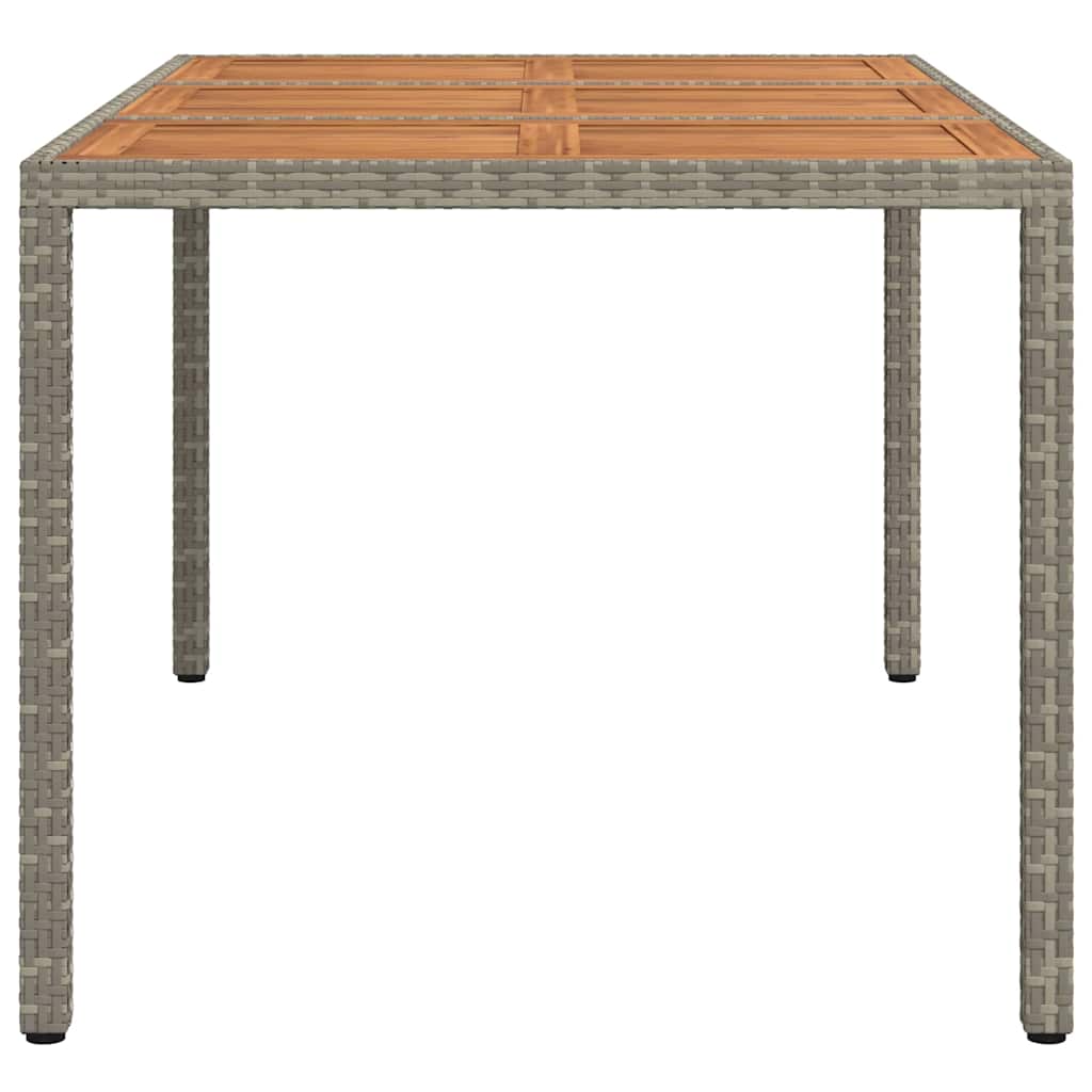 vidaXL Τραπέζι Κήπου Γκρι 150 x 90 x 75 cm συνθετικό ρατάν