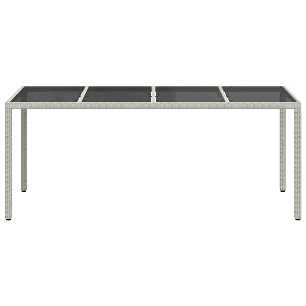 vidaXL Τραπέζι Κήπου Λευκό 190 x 90 x 75 cm συνθετικό ρατάν