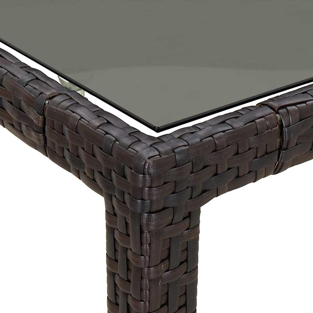 vidaXL Τραπέζι Κήπου Καφέ 250 x 100 x 75 cm συνθετικό ρατάν