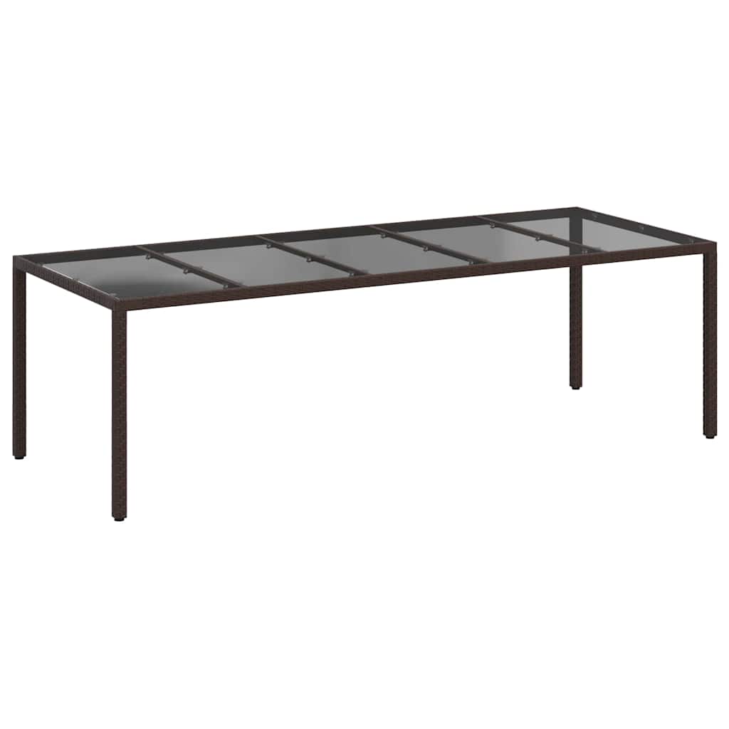 vidaXL Τραπέζι Κήπου Καφέ 250 x 100 x 75 cm συνθετικό ρατάν