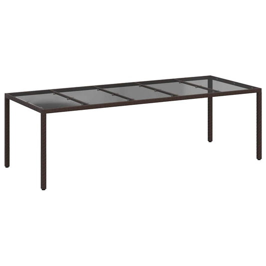 vidaXL Τραπέζι Κήπου Καφέ 250 x 100 x 75 cm συνθετικό ρατάν