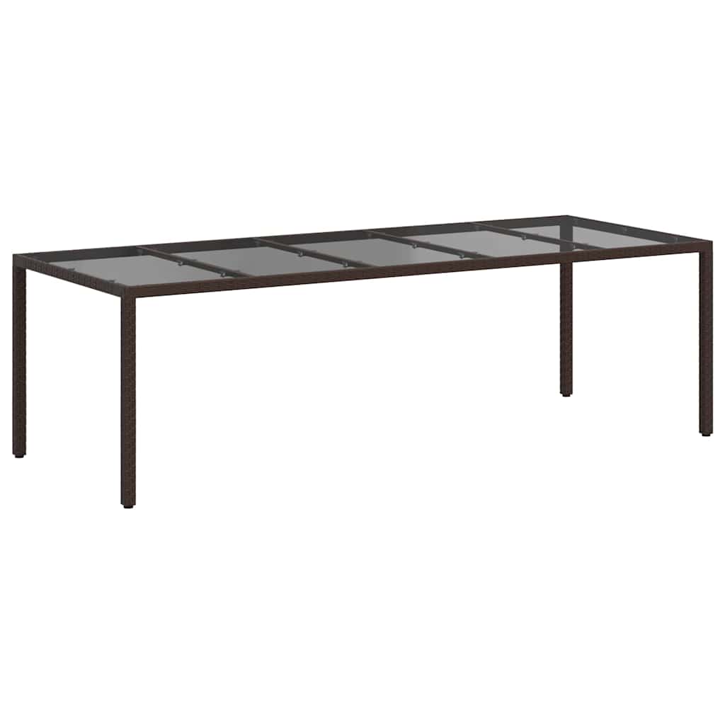 vidaXL Τραπέζι Κήπου Καφέ 250 x 100 x 75 cm συνθετικό ρατάν