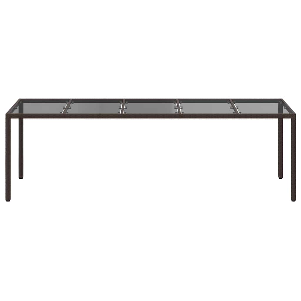vidaXL Τραπέζι Κήπου Καφέ 250 x 100 x 75 cm συνθετικό ρατάν