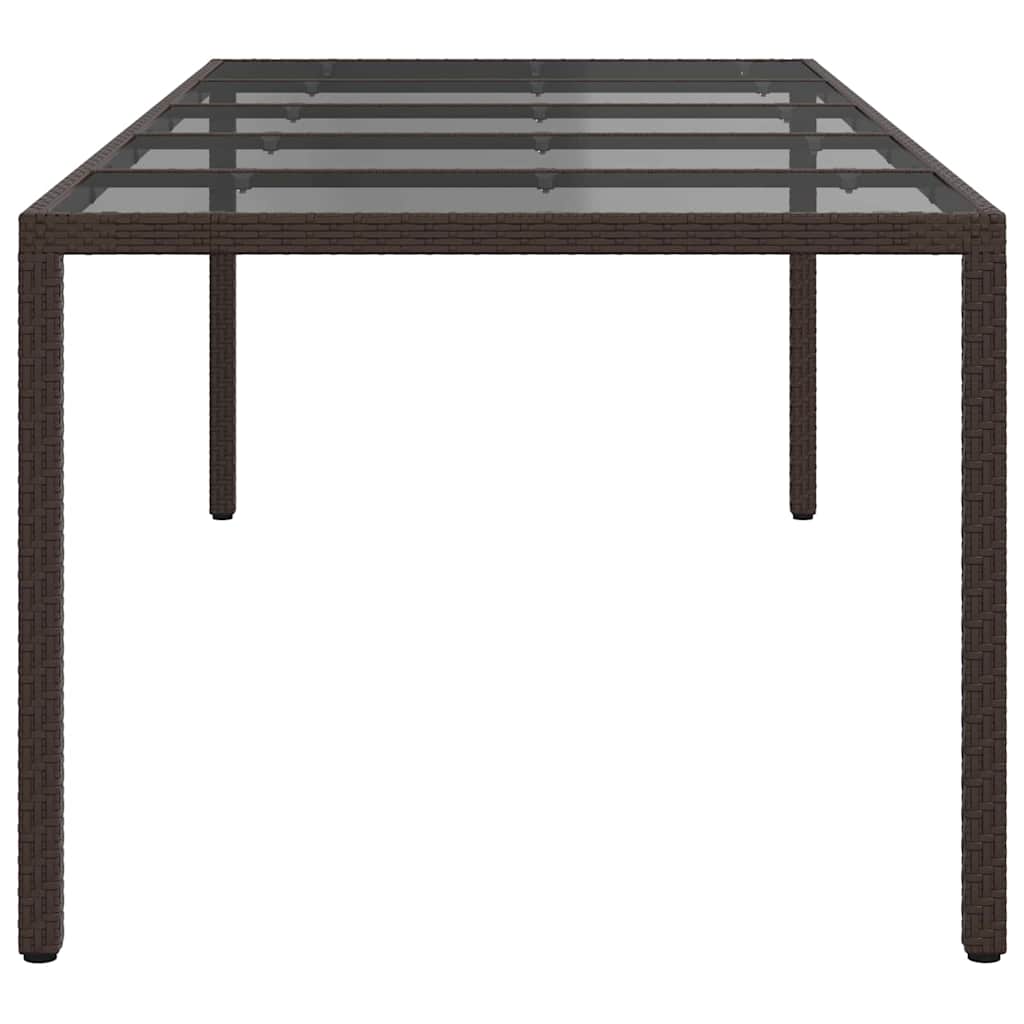 vidaXL Τραπέζι Κήπου Καφέ 250 x 100 x 75 cm συνθετικό ρατάν