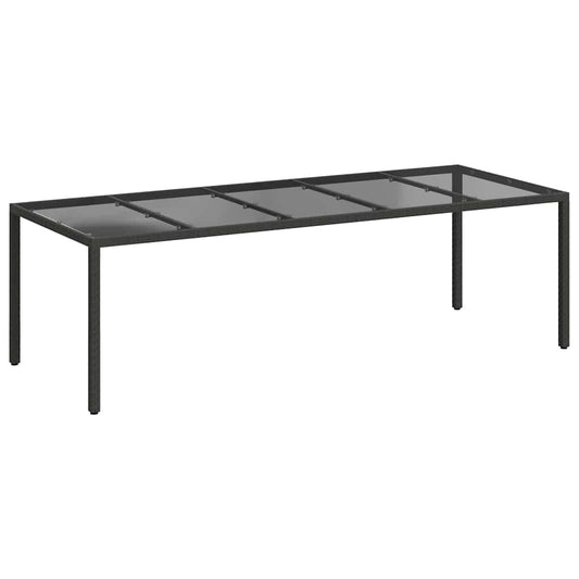 vidaXL Τραπέζι Κήπου Ακατέργαστο Μαύρο 250 x 100 x 75 cm
