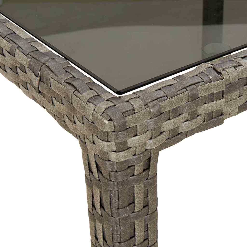 vidaXL Τραπέζι Κήπου Γκρι 250 x 100 x 75 cm συνθετικό ρατάν