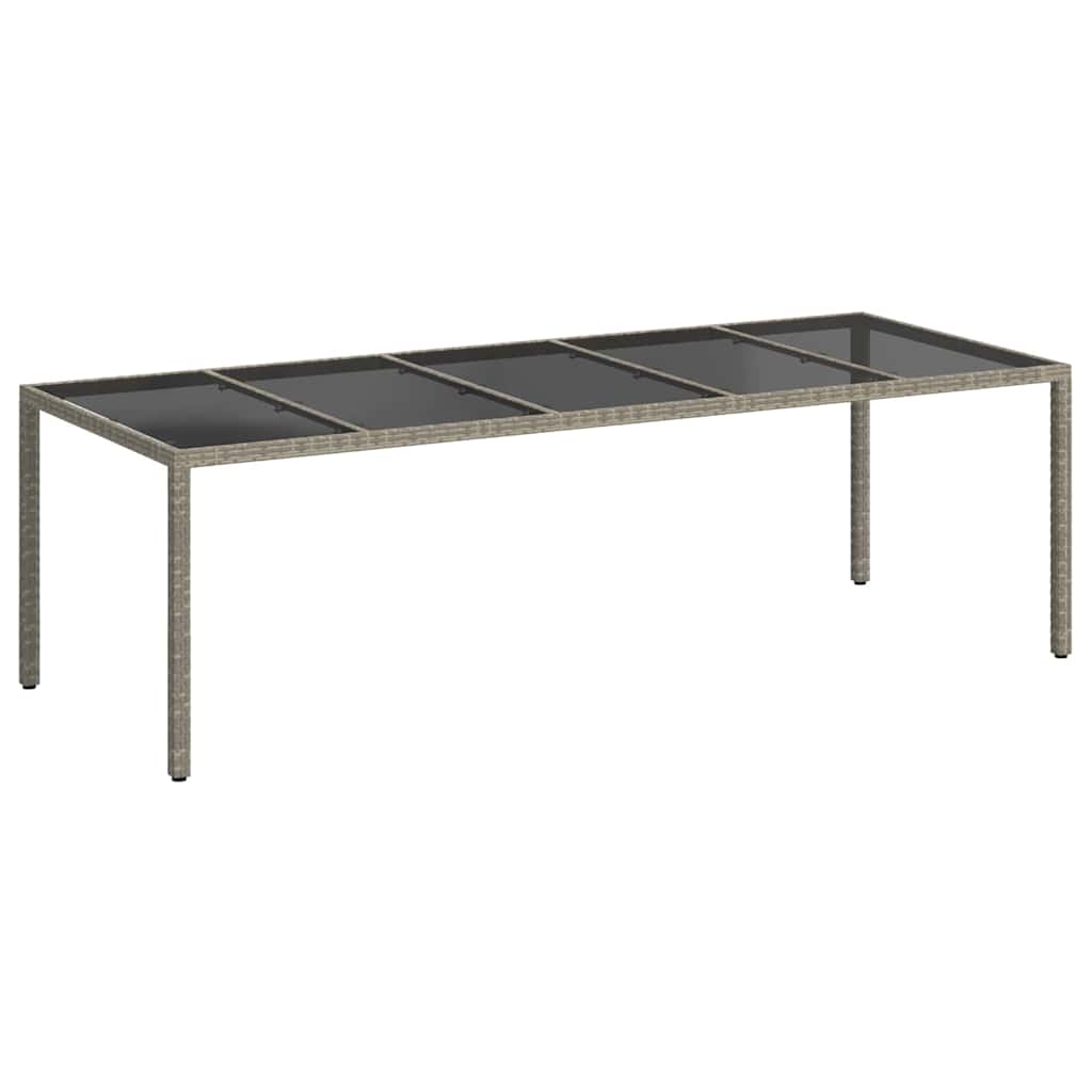 vidaXL Τραπέζι Κήπου Γκρι 250 x 100 x 75 cm συνθετικό ρατάν