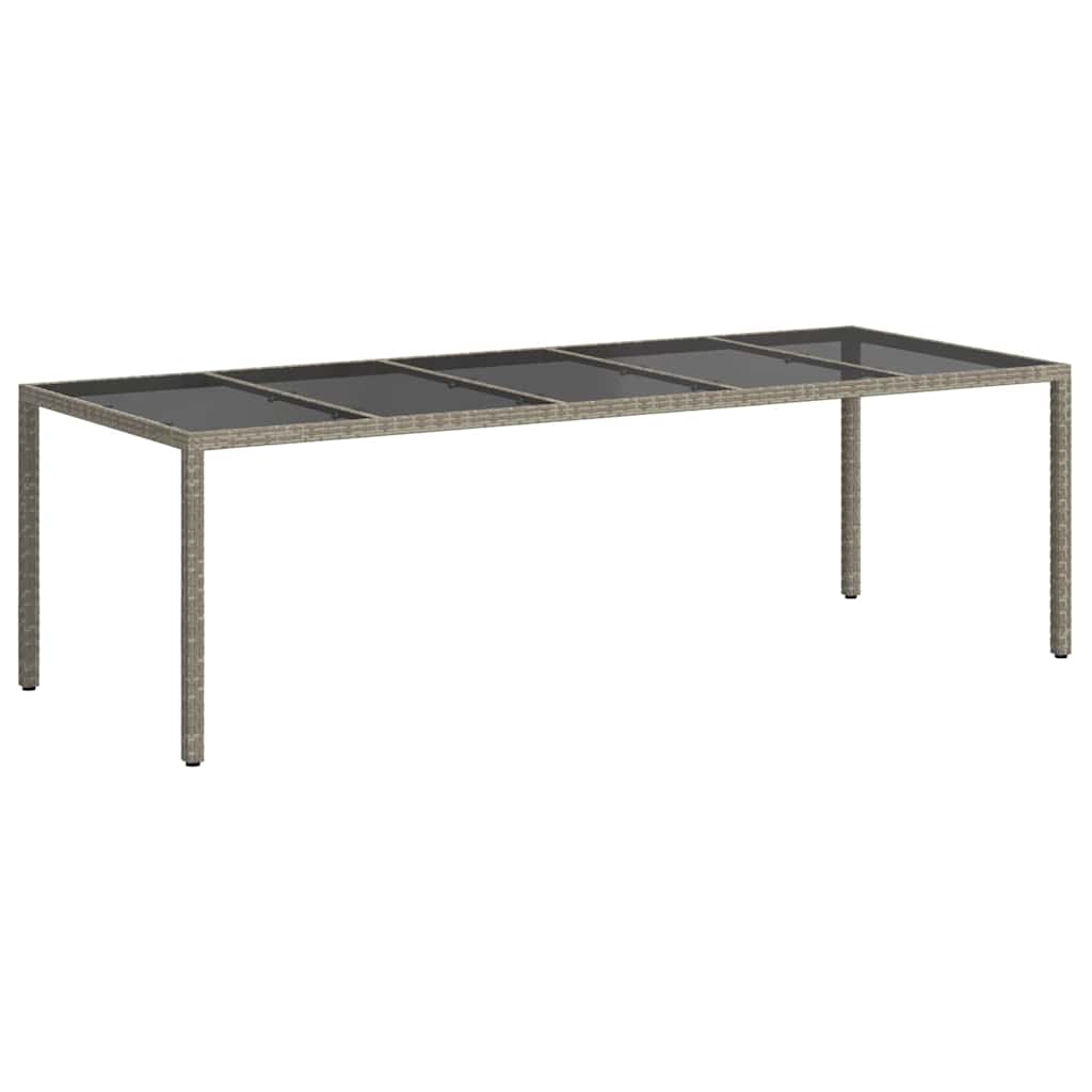 vidaXL Τραπέζι Κήπου Γκρι 250 x 100 x 75 cm συνθετικό ρατάν