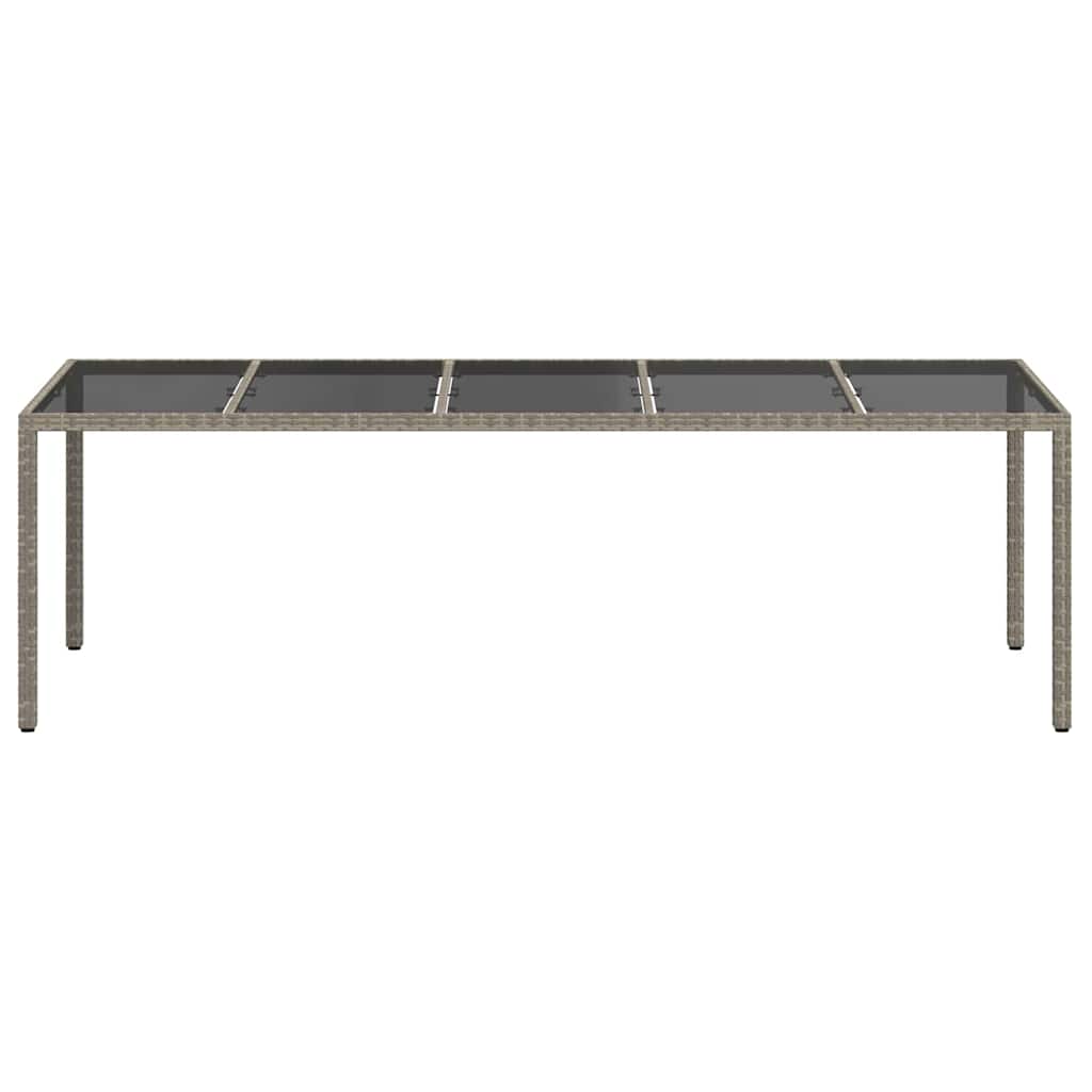 vidaXL Τραπέζι Κήπου Γκρι 250 x 100 x 75 cm συνθετικό ρατάν