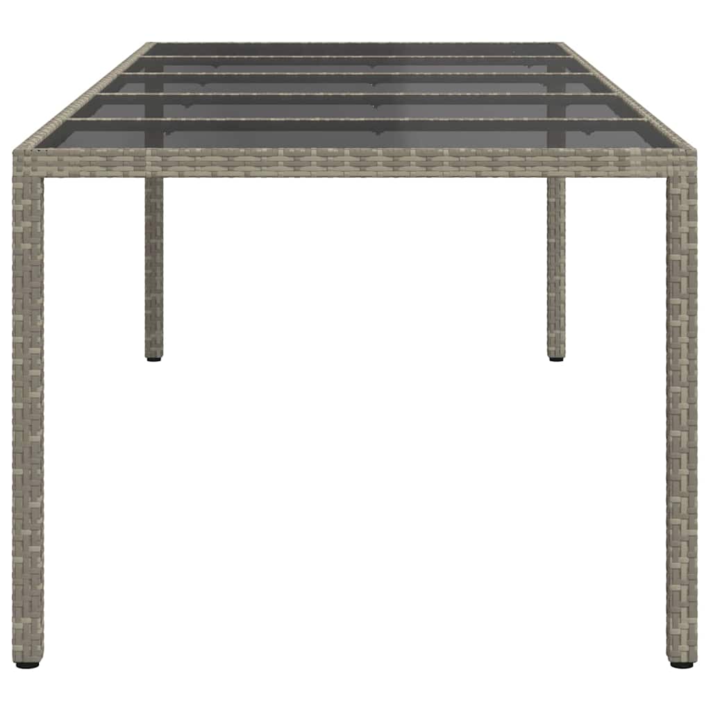 vidaXL Τραπέζι Κήπου Γκρι 250 x 100 x 75 cm συνθετικό ρατάν