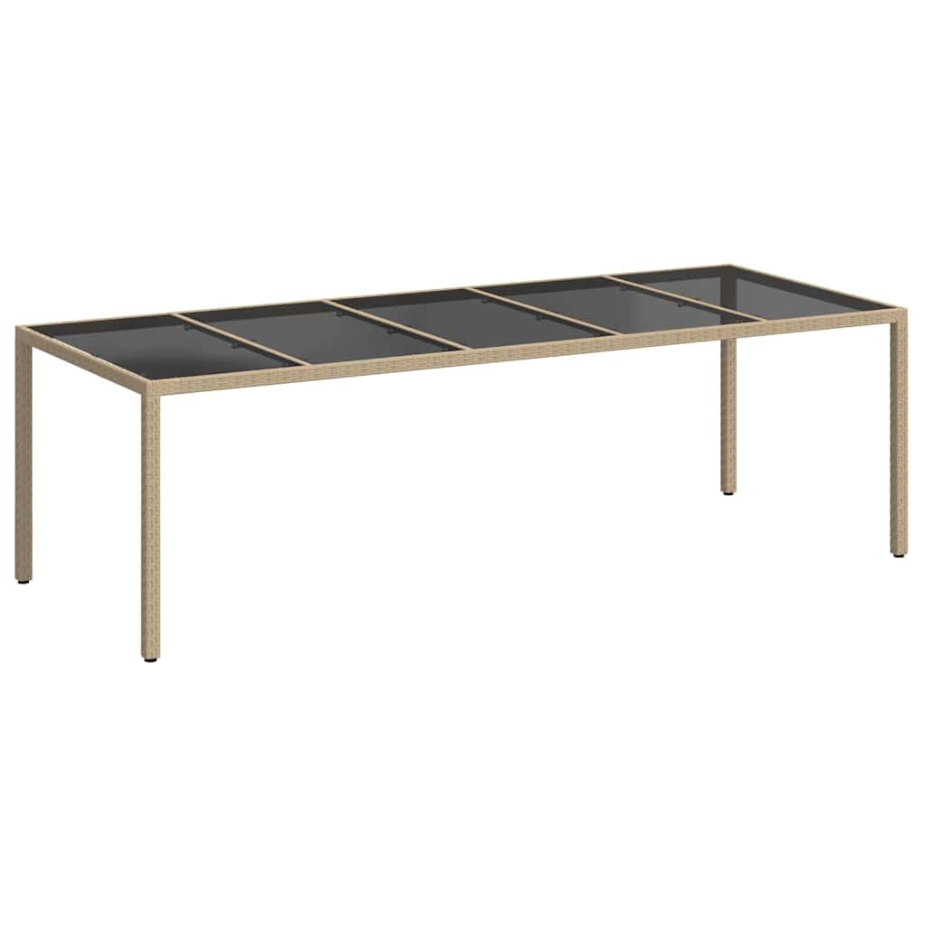 vidaXL Τραπέζι Κήπου Μπεζ 250 x 100 x 75 cm συνθετικό ρατάν