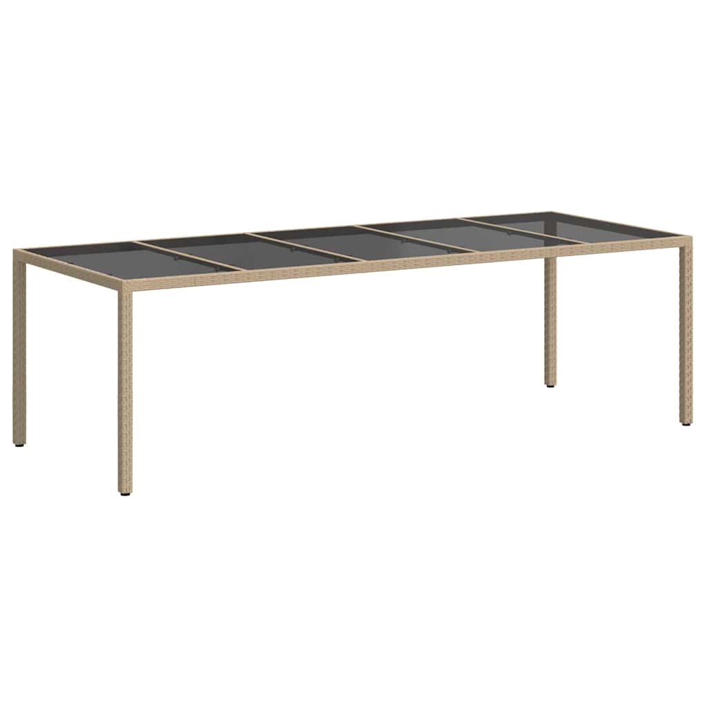 vidaXL Τραπέζι Κήπου Μπεζ 250 x 100 x 75 cm συνθετικό ρατάν
