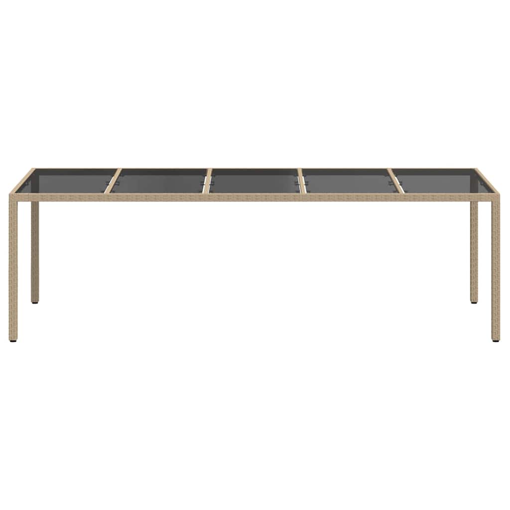vidaXL Τραπέζι Κήπου Μπεζ 250 x 100 x 75 cm συνθετικό ρατάν