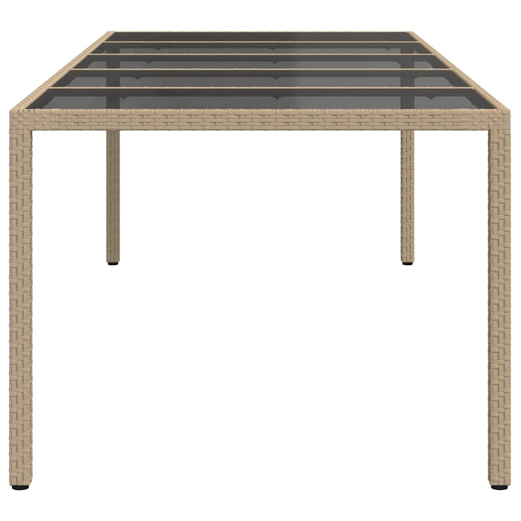 vidaXL Τραπέζι Κήπου Μπεζ 250 x 100 x 75 cm συνθετικό ρατάν
