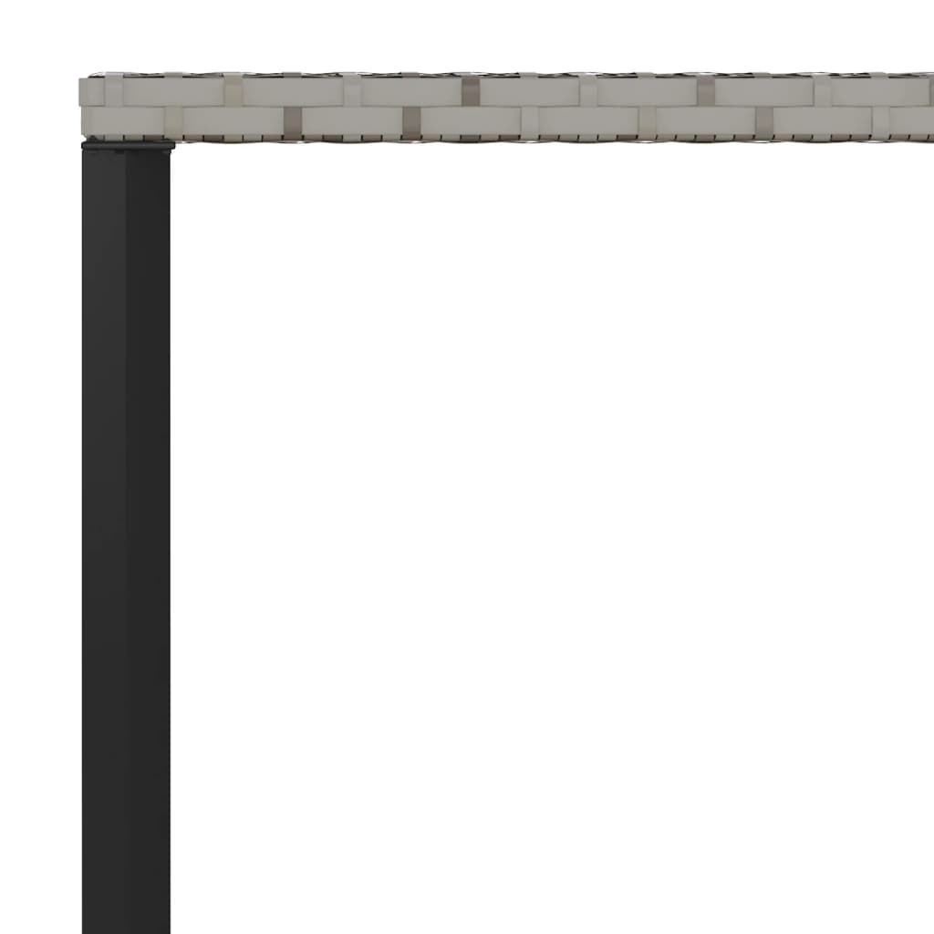 vidaXL Σετ Τραπεζαρίας Κήπου 2 τεμ. Γκρι Συνθ. Ρατάν με Μαξιλάρια