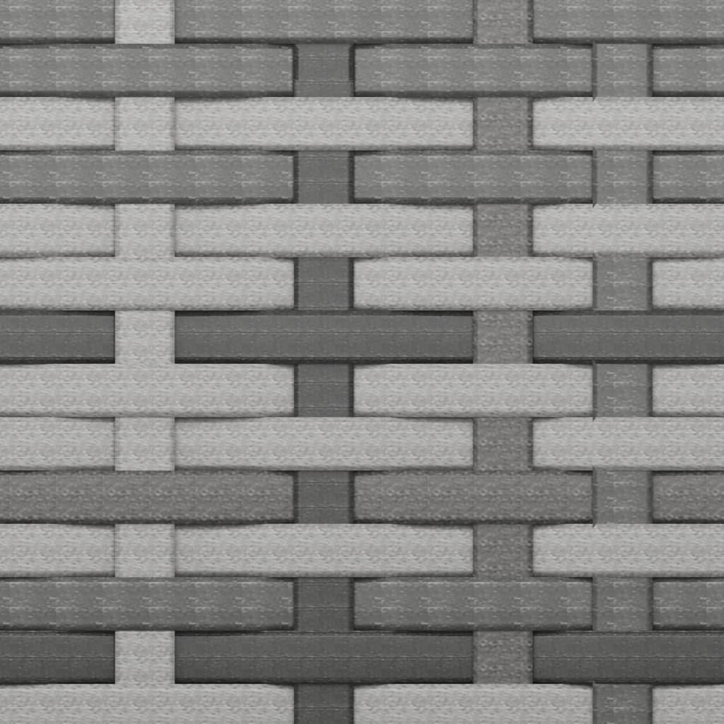 vidaXL Υποπόδια Κήπου 4 τεμ. Γκρι από Συνθετικό Ρατάν με Μαξιλάρια