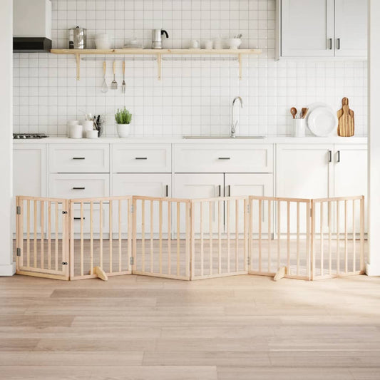 vidaXL Διαχωριστικό Σκύλων/Πόρτα Πτυσσόμενο 6 Πάνελ 300εκ. Ξύλο Λεύκας