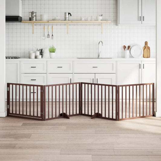 vidaXL Διαχωριστικό Σκύλων/Πόρτα Πτυσσόμενο 4 Πάνελ 320εκ. Ξύλο Λεύκας